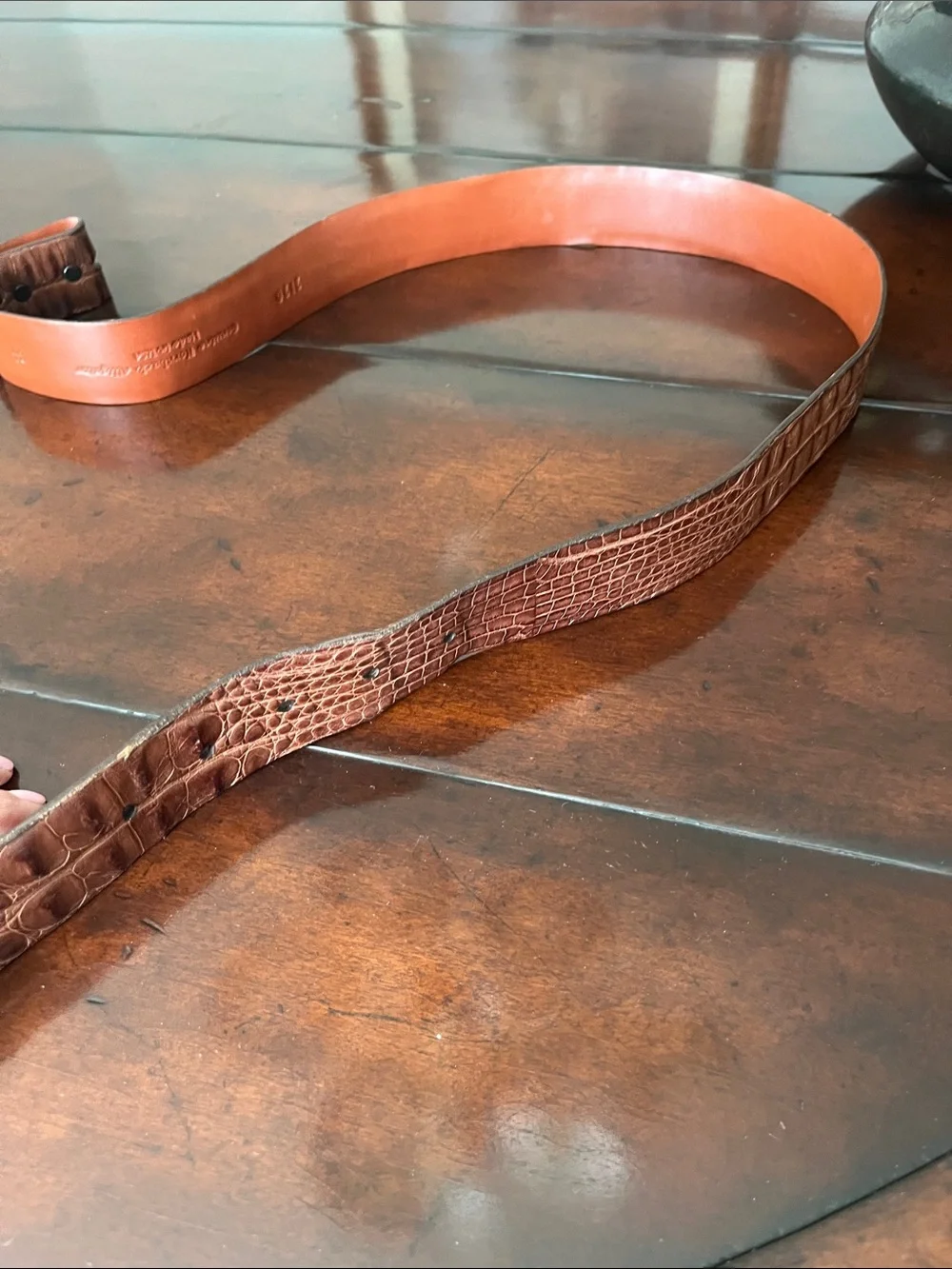 Men’s genuine hornback alligator belt Belt no buckle